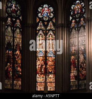 Buntglas-Fenster, St John Lane Church, Dublin, Irland Stockfoto