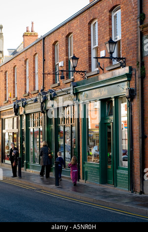 Alte Geschäfte, Main Street Dalkey, Irland Stockfoto