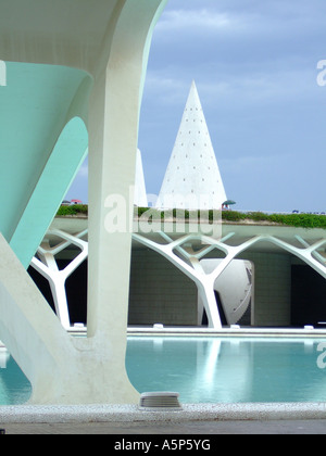 Stadt der Künste und Wissenschaften (Ciudad de Las Artes y Ciencias), Valencia, Spanien. Stockfoto