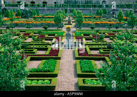 Chateau de Villandry / Villandry Stockfoto