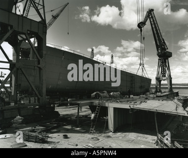 Smiths Dock Werft Teesside 1986 vor der Schließung im Februar 1987 die Nord-Inseln war das letzte Schiff, gebaut auf der Werft Stockfoto