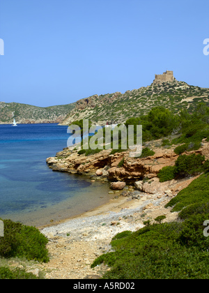 Insel Cabrera, Küste Stockfoto