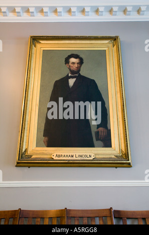 Porträt von Abraham Lincoln Faneuil Hall Boston, Massachusetts Stockfoto