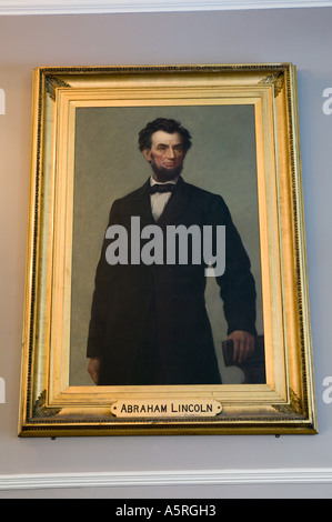 Porträt von Abraham Lincoln Faneuil Hall Boston, Massachusetts Stockfoto