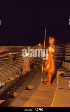 Leistung von Verdis Aida in der Arena von Verona Stockfoto