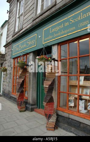 Schottlands nationale Bücherstadt hat zahlreiche Buchhandlungen Stockfoto