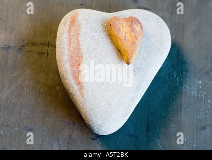 Herzförmige Steinen Stockfoto