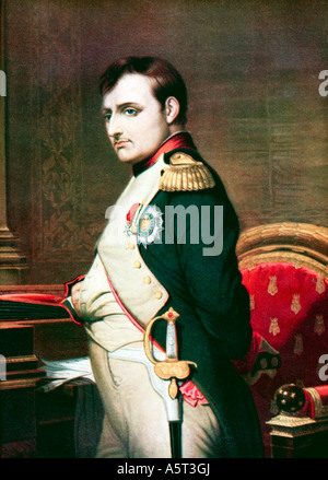 Napoleon I. ein Porträt des Kaisers von Frankreich aus einer Kopie von Horatio Gibbs nach dem Original von Delaroche Stockfoto