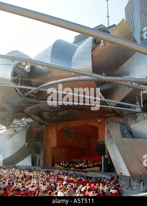 Chicagos Pritzker Pavilion im Millennium Park Stockfoto