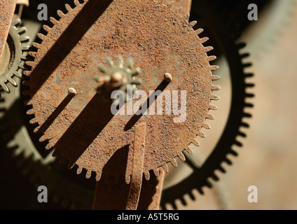 Rostige Räder Stockfoto