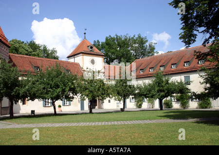 Hof am Schloss Blutenburg München Bayern Deutschland Stockfoto