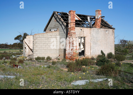 Verlassenen und verfallenen Haus in der westlichen australischen Wheatbelt Stockfoto