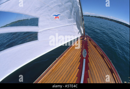 Friedliche Segeln Fisch Auge Bild Stockfoto