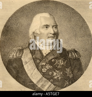 Louis XVIII und Louis Stanislas Xavier, 1755-1824. Der König von Frankreich, 1814-1824. Stockfoto