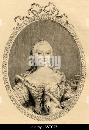 Maria Theresia Walburga Amalia Christina, 1717 - 1780. Herrscher der Habsburgischen Herrschaften. Stockfoto