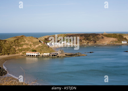 NEFYN GWYNEDD NORTH WALES UK März schaut auf Porth Dinllaen von der Spitze der Landzunge Nefyn Stockfoto