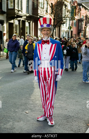 Uncle Sam am jährlichen viktorianischen schlendern Sie Troy New York Rensselaer County Stockfoto