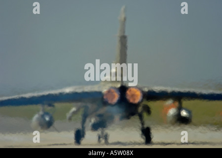 Panavia Tornado F4 Kämpfer auf Aufwärmen auf RAF Air Base in Lossiemouth, Moray, Schottland. XAV 4934-462 Stockfoto