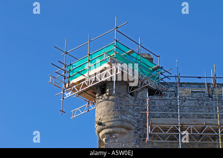 Cawdor Castle, Inverness-Shire, Dach renoviert.  XPL 4977-465 Stockfoto