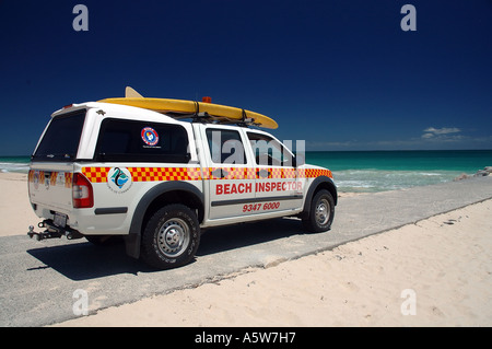 Fahrzeug des Informationsfensters "Strand" City Beach Perth Western Australia Stockfoto