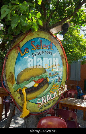 Le Select Burger und bar Gustavia St. Barths Stockfoto