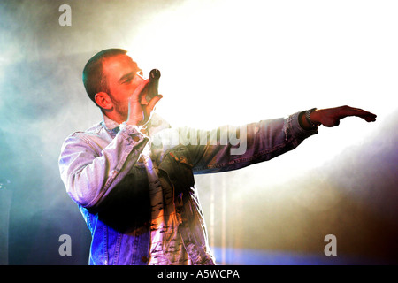 Simon Franks von Audio Bullys Live at Surfstock 2005 Cornwall Stockfoto