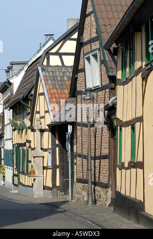Fachwerkhäuser im deutschen Dorf Stockfoto