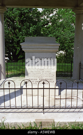 Grab von James Knox Polk 11. Präsident der Vereinigten Staaten auf dem Gelände das Capitol Building in Nashville Tennessee Stockfoto