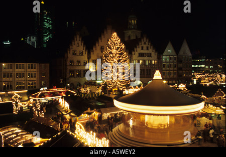 Weihnachtsmarkt in Frankfurt am Main Stockfoto