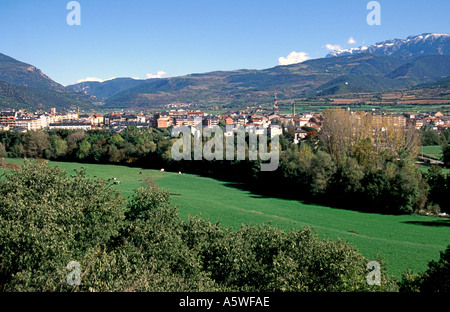 La Seu D'Urgell, einem Dorf in der Provinz Lérida im Norden Spaniens nahe der Grenze zu Andorra. Stockfoto