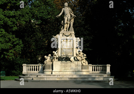 Vienna-Statue von Wolfgang Amadeus Mozart Stockfoto