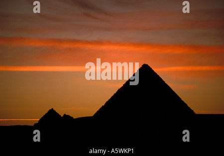 Cairo die Pyramiden von Gizeh Stockfoto
