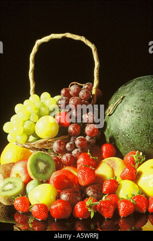 Obst-Stilleben Stockfoto