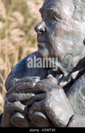 Bronze-Büste Sir Peter Scott Gründer WWW Vertrauen Arundel West Sussex UK Stockfoto