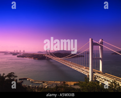 Seto-Ohashi-Brücke verbindet Insel Honshu und Shikoku Island Stockfoto