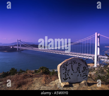 Seto-Ohashi-Brücke verbindet Insel Honshu und Shikoku Island Stockfoto