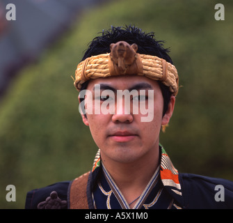 Ainu Mann - Ainu sind die Ureinwohner von Hokkaido, der nördlichsten Insel Japans. Stockfoto