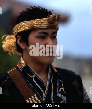 Ainu Mann - Ainu sind die Ureinwohner von Hokkaido, der nördlichsten Insel Japans. Stockfoto