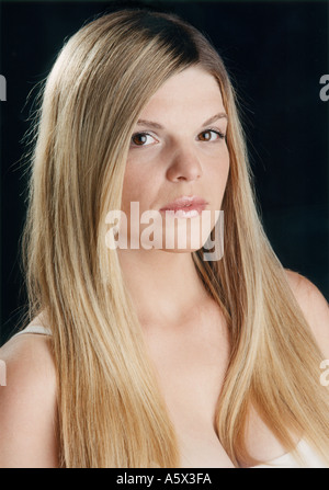 Porträt von einem blonden kaukasische Mädchen Stockfoto