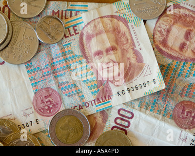 Alte italienische Lire-lira Stockfoto