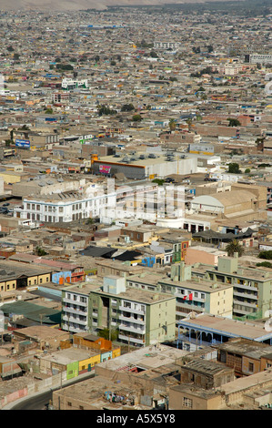 Areal Blick auf Arica aus der Morro de Arica, Chile, Südamerika Stockfoto
