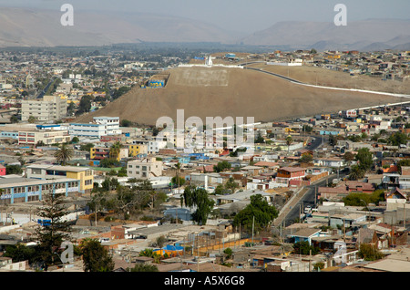 Panorama von Arica wie aus der Morro de Arica, Chile, Südamerika Stockfoto