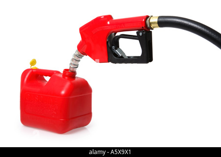 Kraftstoff-Düse kleine Füllgas kann Stockfoto