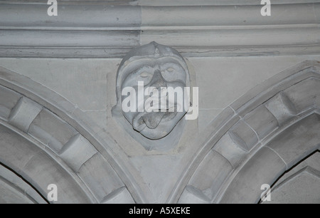 Innen Temple Church, Inner Temple, London, UK. Groteske Wasserspeier. Stockfoto