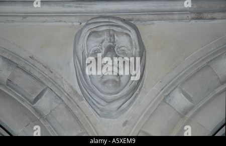 Innen Temple Church, Inner Temple, London, UK. Groteske Wasserspeier. Stockfoto