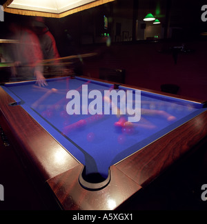 Flash und verwischen von einem Pool-Spiel Stockfoto