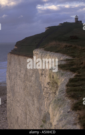 Wohnen in einem Leuchtturm. Beachy Head, Belle Tout Leuchtturm East Sussex wurde als Bed and Breakfast Hotel genutzt. 1990ER JAHRE UK HOMER SYKES Stockfoto