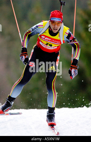 GREIS Michael Nesselwang Biathlon Weltcup Sprint 10km Männer Ruhpolding 13 01 2007 Stockfoto