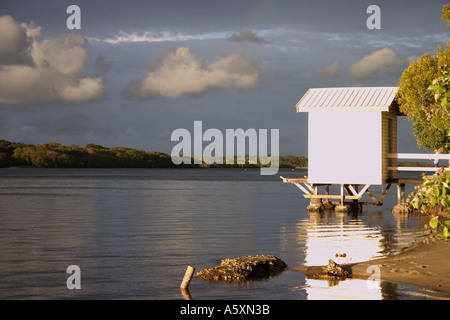 AM NACHMITTAG LANDSCHAFT MAROOCHY RIVER SUNSHINE COAST QUEENSLAND AUSTRALIEN Stockfoto