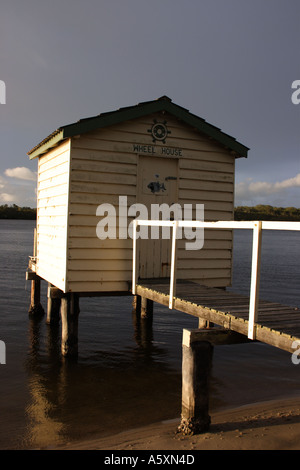 AM NACHMITTAG LANDSCHAFT MAROOCHY RIVER SUNSHINE COAST QUEENSLAND AUSTRALIEN Stockfoto